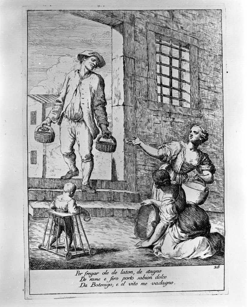 Gaetano Zompini - 153, venditore di sabbia di fiume, Gallerie dell'Accademia, Venezia, attribuito